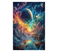Paisaje artístico Puzzle 1000 Piezas Maquetas Construir 3D Detalladas Imaginando el Espacio Rompecabezas Educativo para Familia Aliviar Estrés Estera Portátil Moderno 1000 PCS