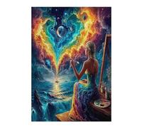 Paisaje artístico Puzzle 300 Piezas Decoración De Sala Imaginando el Espacio Rompecabezas para Adultos 3D DIY Creativo Desafío Intelectual Juguete Educativo 300 PCS