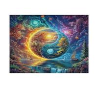 Paisaje artístico Puzzles 500 Piezas Maquetas 3D Educativas Imaginando el Espacio Rompecabezas para Familia Construir DIY Moderno Aliviar Estrés Decoración 500 PCS