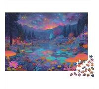 Paisaje Bosque fantasía 1000 Pieza Rompecabezas Conjunto para Adultos Desafío Educativo Presente Divertido Decoración De Paredes 52x38cm/1000pcs