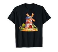 Paisaje caprichoso de la cabaña del Molino de Viento de la alde Camiseta