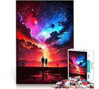 Paisaje Cosmos en Pareja Rompecabezas de 1000 Piezas para Adolescentes Juguete de desafío de Juego Educativo para la decoración del hogar 38x26cm