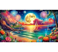 Paisaje costero 1000 Piezas Puzzle para Toda la Familia Regalo para Mujeres y Hombres Papel Reciclado Desafío de Juego Educativo Juego desafiante 70x50cm/1000pcs