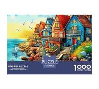 Paisaje costero Puzzles 1000 Piezas para Adultos, Juego Desafiante, Antiestrés, Ejercita Memoria para Hombres, Mujeres, Mayores 38x26cm/1000pcs