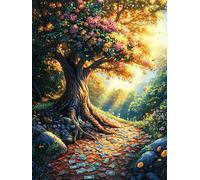 Paisaje de atardecer de camino de árboles de otoño Puzzles 1000 Piezas Portátil 3D Compacto Mitos fantásticoss Rompecabezas Familiar Para Toda La Familia Maquetas Educativas Construir Aliviar Estrés 1