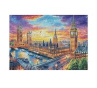 Paisaje de Big Ben de Londres Puzzles 300 Piezas Aliviar Estrés Familiar Premium Rompecabezas para Adultos Desafío Intelectual 3D DIY Creativo Decorativo 300 PCS