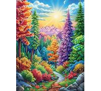 Paisaje de bosque de otoño Puzzle 300 Piezas Cartón Resistente Para Coleccionistas Cuentos de hadas fantásticos de animales salvajes Entretenimiento Toda La Familia Mejora Memoria Pack Completo Para N