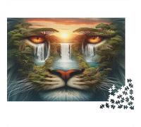 Paisaje de Cara de león Puzzle 1000 Piezas para Jóvenes +14 Juego De Lógica Regalo De Cumplea?os Más Vendido Relax En Casa Cartón Resistente 52x38cm/1000pcs