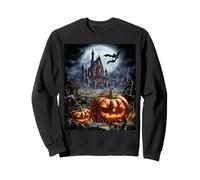 Paisaje de casa embrujada con Calabazas Jack O Lantern Sudadera