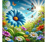 Paisaje de Flores de Margaritas Puzzle 80 Piezas Rompecabezas para Adultos 80 Piezas Juego de desafiante Rompecabezas Familiar Regalo Adulto