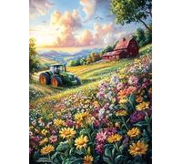 Paisaje de Granja Rompecabezas 500 Piezas Cartón Grueso para Parejas Cuentos de Hadas de Animales Salvajes fantásticos Desarrollo Habilidades Pieza Decorativa Casa Pack Completo Regalo Cumpleaños 500