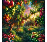 Paisaje de huerto Puzzle 35 Piezas Rompecabezas para Adultos 35 Piezas Juego de desafiante Rompecabezas Familiar Regalo Adulto