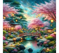 Paisaje de Jardines Antiguos Puzzle de 90 Piezas para Adultos, 30x30cm Puzzle Adultos 90 Piezas, Juguetes Desafiantes DIY Puzzles Imposible, Rompecabezas Clásicos para Toda la Familia