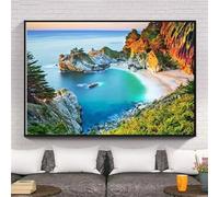 Paisaje de la bahía Pintura Diamante Adultos Principiante,Bricolaje 5D Square Diamond Painting Kit Completo,diamond painting Manualidades Para Decoración de Hogar Pared Regalo 75x95cm