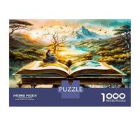 Paisaje de Libro mágico 1000 Piezas - Paquete De Puzzle Libro de Cuentos Encantado Clásico, Cartón Premium - Antiestrés Y Decoración, Regalo para Todos Entusiastas - 70x50cm/1000pcs