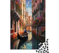 Paisaje de los Canales de Venecia Rompecabezas para Adultos |Arquitectura Italiana| 38x26cm/1000pcs Juegos EduGatoivos De Decoración del Hogar