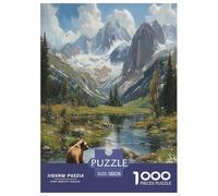 Paisaje de montaña Nevada para Adultos Paisajes Hermosos 1000 Piezas Puzzle Cumpleaños Educational Game Juego De Rompecabezas para Decoración del Hogar Stress Relief Toy 38x26cm