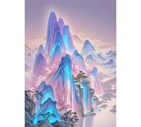 Paisaje de montaña - Puzle de 200 Piezas - Rompecabezas DIY Pintura, Entretenimiento Creativo, para Adultos Mayores de 14 años Decoración del Hogar