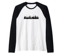 Paisaje de montaña Regalo para Amantes de la montaña Camiseta Manga Raglan