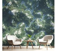 paisaje de montaña Vista aérea del bosque Mural de Pared, Papel Pintado Fotográfico, Decoración Moderna para Dormitorio, Póster Artístico de Pared - 300x210cm