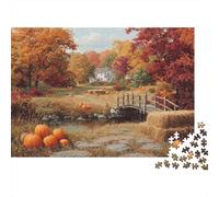 Paisaje de otoño Puzzles 1000 Piezas Sin Polvo De Papel Puzle Clásico Gimnasia Cerebral para Puzzle para Enmarcar como Conexión Familiar 70x50cm/1000pcs