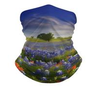 Paisaje De Texas Bluebonnets Calentador De Cuello 26X30Cm Cómodo Cuello Bufanda Protección Solar Bandana para Correr Ciclismo Deportes