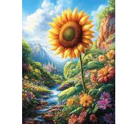 Paisaje de Valle de Girasoles Puzzles 1000 Piezas Moderno Decorativo Minimalista Mitos fantásticoss Rompecabezas Familiar para Hombres Y Mujeres Aliviar Estrés Maquetas Construir 1000 PCS