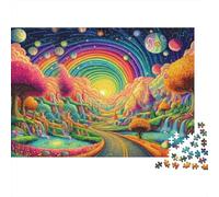 Paisaje del Arco Iris 1000 Piezas Fantasía Rompecabezas En Cartón Resistente para Adultos Y Niños Reto Divertido Desarrollo Cognitivo Principiantes Regalo De Decoración del Hogar 38x26cm/1000pcs
