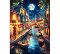 Paisaje del Canal de Venecia Puzzle 500 Piezas Aliviar Estrés 3D Animal Plant Hada Tale Rompecabezas Familiar para Hombres Y Mujeres Obra De Arte Decorativo Hogar 500 PCS