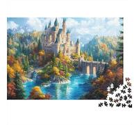 Paisaje del Castillo 1000 Piezas Fantasía Castle Rompecabezas En Cartón Resistente Para Adultos Y Niños Reto Divertido Desarrollo Cognitivo Principiantes Regalo De Decoración Del Hogar 70x50cm/1000pcs