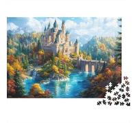 Paisaje del Castillo de fantasía Rompecabezas Imposible,desafío para Adultos Interesante Juego Educativo 1000 Piezas Obra De Arte De Juego De para Adultos, Regalos A Partir De 14 Años 52x38cm/1000pcs