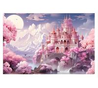 Paisaje del Castillo Rosa Puzzle 1500 Piezas,Rompecabezas DIY Adultos,Puzle Clásico para Adultos Entretenimiento Creativo, Juegos Desafiantes