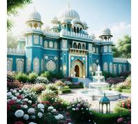 Paisaje del jardín del Castillo Puzzle 80 Piezas Rompecabezas para Adultos 80 Piezas Juego de desafiante Rompecabezas Familiar Regalo Adulto