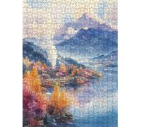 Paisaje del Lago Puzzle 3000 Piezas, Rompecabezas Adultos Puzzle, Desafiante Puzzles de Decoración Juego de, Entretenimiento Juego Educativo para Toda la Familia, para Regalo Decoración DX0YL7-351