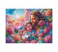 Paisaje del Mar de Flores Primaverales Rompecabezas 500 Piezas Cartón para Niños Mayores 14 Años Jarrón con Flores en la Mesa Noches De Cita Antiestrés Pack Completo Detalle Único Original 500 PCS
