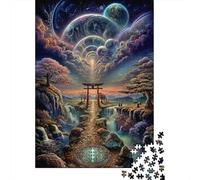 Paisaje del Portal de Fantasía Rompecabezas 1000 Piezas Coloridos Acertijos Inteligentes Adultos Familia Regalo Navidad DIY Papel 70x50cm/1000pcs