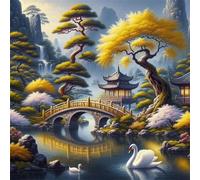 Paisaje del Puente del desván Puzzle 120 Piezas,Rompecabezas DIY Adultos,Puzle Clásico para Adultos Entretenimiento Creativo, Juegos Desafiantes