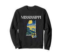Paisaje del Río Dentro del Mississippi Mapa Van Gogh Arte Sudadera