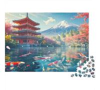 Paisaje del Templo japonés 1000 Piezas Stock De Cartas Premium Rompecabezas Clásicos Pareja Socios Alivio del Estrés Decoración De Paredes Paquete De Valor 38x26cm/1000pcs