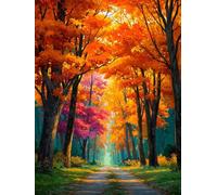 Paisaje Diamond Painting, 5D Diamond Painting Adultos áRbol, DIY Kit Manualidades Adultos, 5D Punto de Cruz Cuadro Diamante, DIY Pintura de Diamante Kits, Home Decoration, Regalo Decor, 40x50cm 0-5000