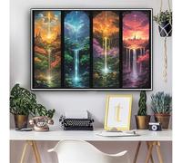 Paisaje Diamond Painting Adultos Abstracto Diamond Painting Kit Completo,DIY 5D Manualidades Niños kit Punto de Cruz Cristal Pintura De Diamante Pintar por Numeros Para Home Decoration 40x50cm 0M-1479