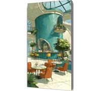 Paisaje Diamond Painting Adultos, Arquitectura Cuadros de Diamantes, 5D Puzzle Diamantes Cuadros en Punto de Cruz Diamond Art Painting, Hobby Ccreativi Adulti, Decoración Pared Hogar 50x100cm es5-1a