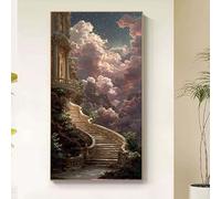 Paisaje Diamond Painting Adultos, Diamond Painting Nube Pintura de Diamante para Niños DIY 5D Cristal Strass Bordado Punto de Cruz Puzzle Dibujos con Diamantes Kit Decoración Hogar 40x80cm m6-32wd