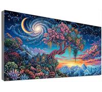 Paisaje Diamond Painting Adultos Grande Kit Completo 90x180cm, Pintura Diamante Árbol 5D Full Drill Taladro, Mosaico Bordado Cristales Strass, Manualidades Adultos, Decoración Salon Casa C6-781