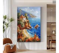 Paisaje Diamond Painting Adultos Playa Diamond Painting Kit Completo, DIY 5D Manualidades Niños kit Punto de Cruz Cristal Pintura De Diamante Pintar por Numeros Para Home Decoration 80x100cm 0M-1247