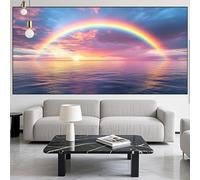 Paisaje Diamond Painting Arcoíris Grande Diamond Painting Kit Completo Pintura,Dibujos con Diamantes 5D Punto de Cruz,DIY Puzzle Diamantes para Manualidades Arte para Decor Regalo,80x200cm LK-306