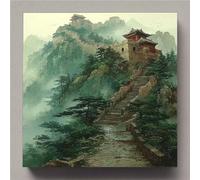 Paisaje Diamond Painting Arquitectura Diamond Painting Adultos, 5D Pintura Diamante Niños Cristal Bordado Punto de Cruz Cuadro Diamantes Puzzle Kits para Decoración Del Hogar Regalos 35x35cm es4-j4