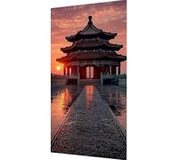 Paisaje Diamond Painting Arquitectura Diamond Painting Adultos, DIY 5D Cristal Bordado Punto de Cruz Cuadro Diamantes Puzzle Pintura Diamante Niño para Decoración Del Hogar Regalo 100x200cm z9-15byc