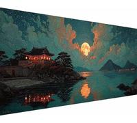 Paisaje Diamond Painting Arquitectura Diamond Painting Kit Completo, Pintura Diamante Niños, 5D Cristal Strass Punto de Cruz Puzzle Manualidades para Decoración de Pared del Hogar 60x120cm cf1-18u