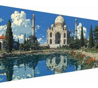 Paisaje Diamond Painting Arquitectura Diamond Painting Kit Completo, Pintura Diamante Niños, 5D Cristal Strass Punto de Cruz Puzzle Manualidades para Decoración de Pared del Hogar 30x60cm qx9-11e